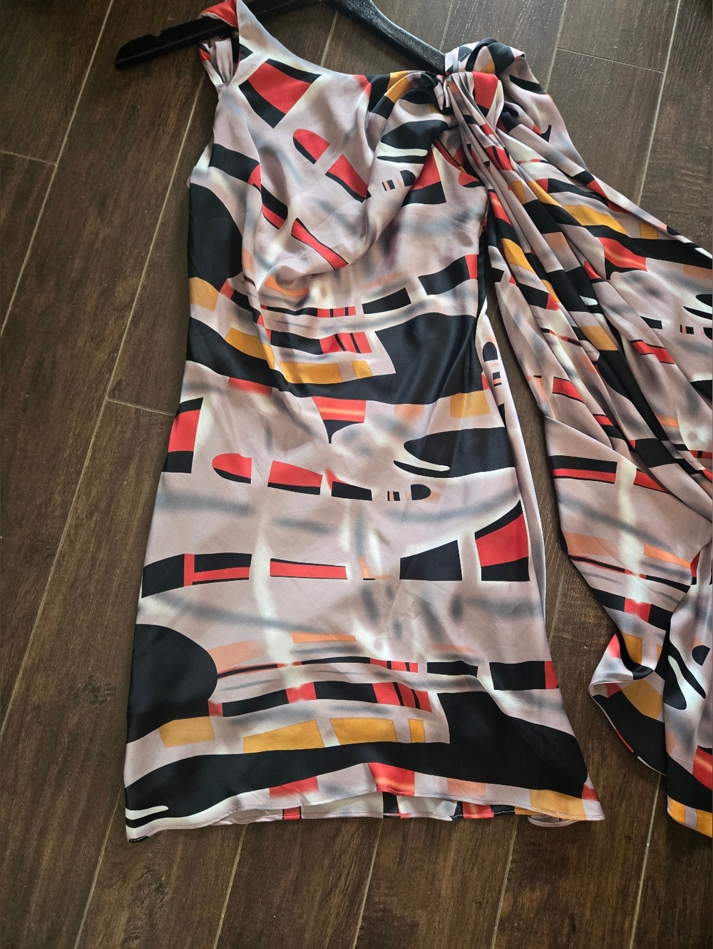 BCBGMAXAZRIA Sleevless Coctail Dress  With Big Tie  Attached Size S - Picture 4 of 16